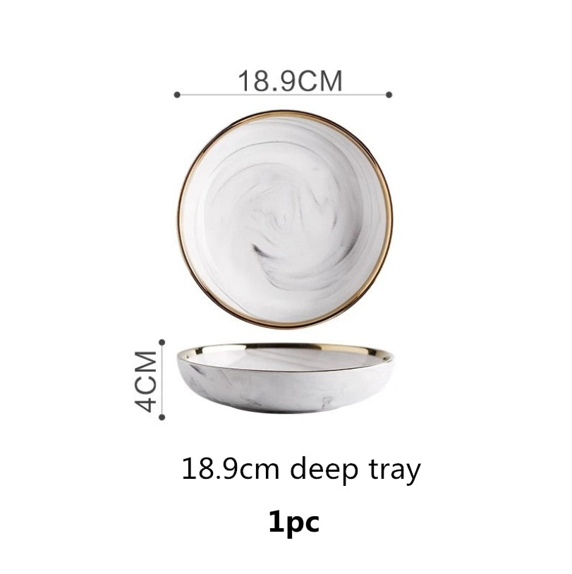 Gold Marble Tableware Set