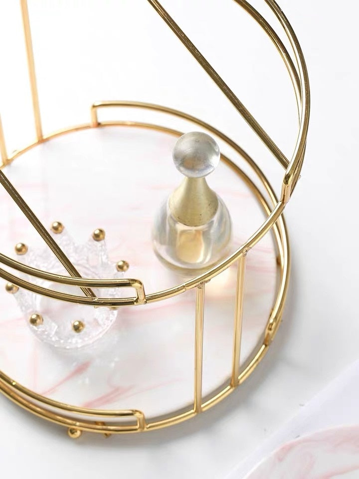 Golden Marble Style Beauty Organiser