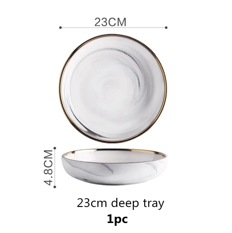 Gold Marble Tableware Set