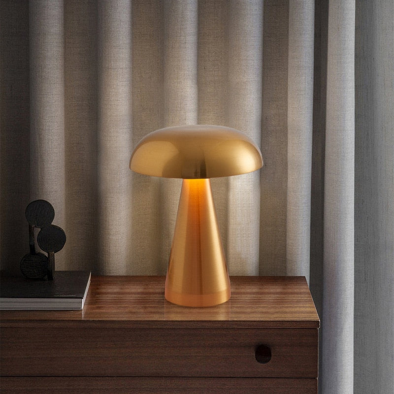 Rechargeable Mushroom Style LED Table Lamp