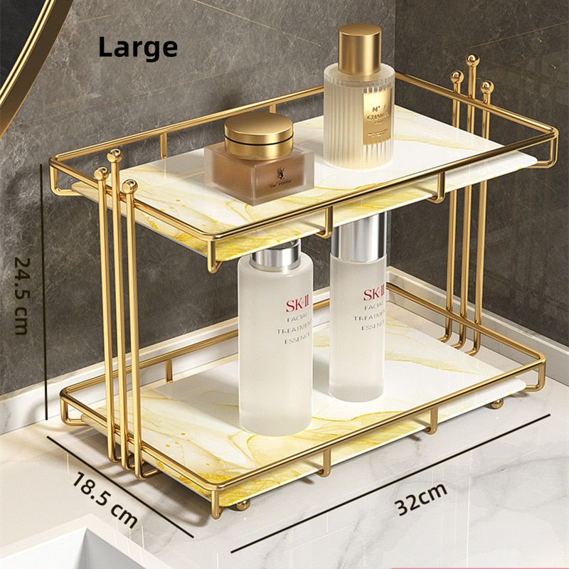 Golden Acrylic Beauty Organiser