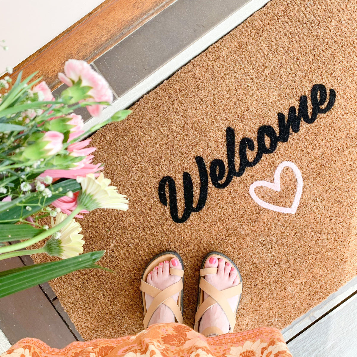 Welcome with Love Doormat Embossed