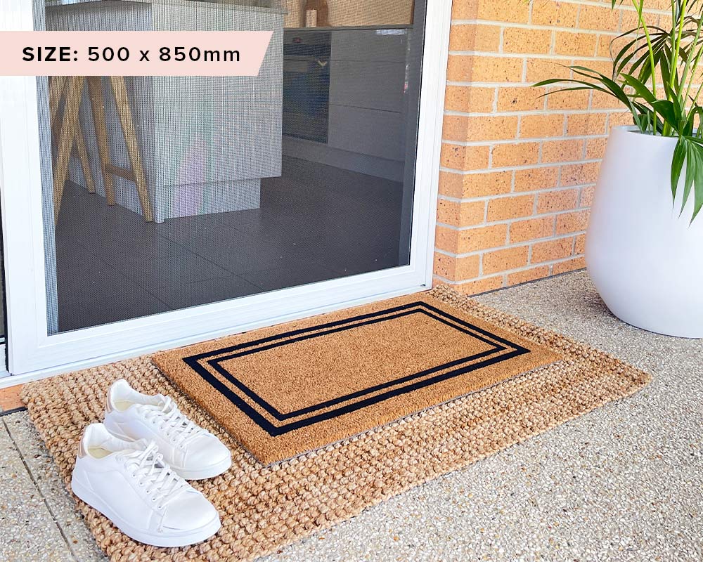 Embossed Double Border Doormat