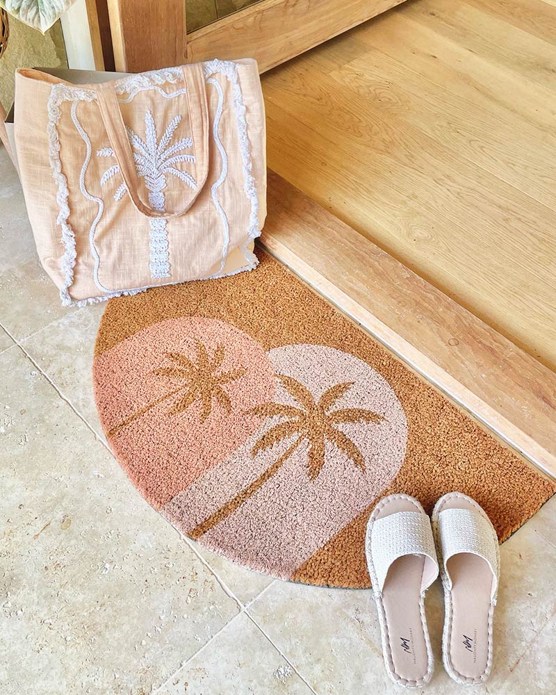 Boho Palms Semi-Circle Doormat