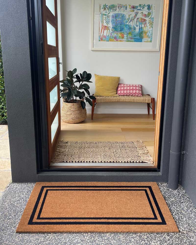 Embossed Double Border Doormat