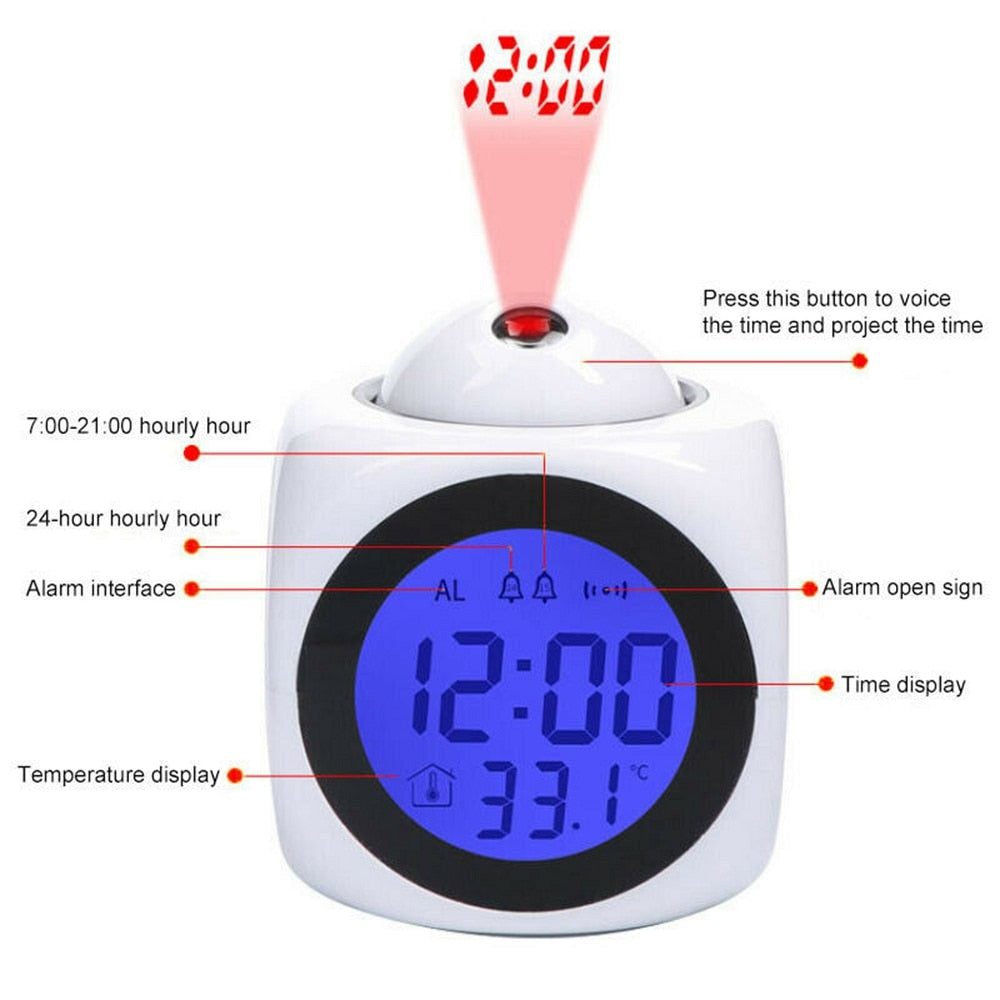 Digital Projection Alarm Clock