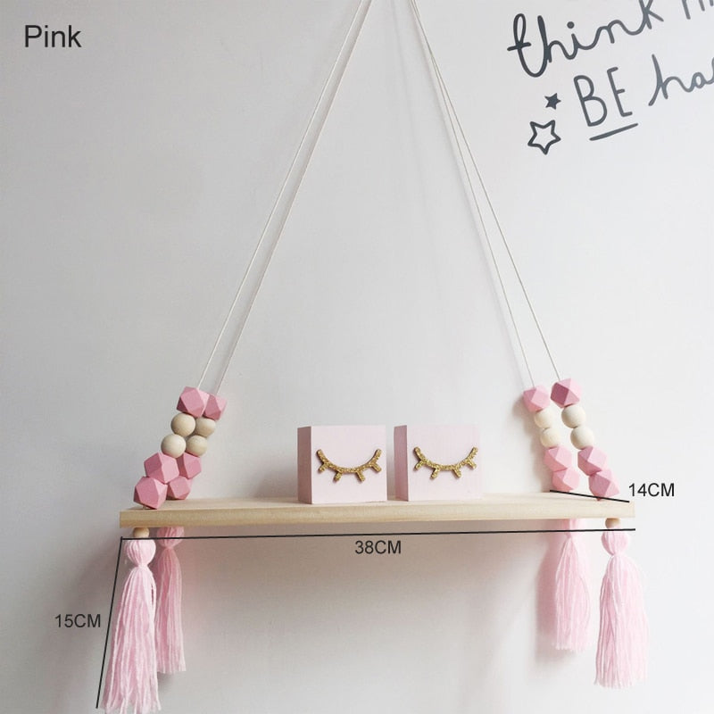 Hanging Beaded Shelf