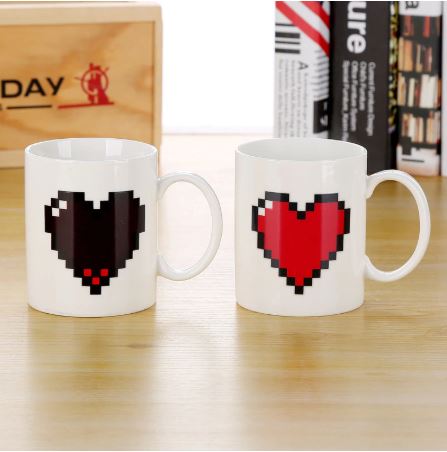 Heat-sensitive Heart Mug