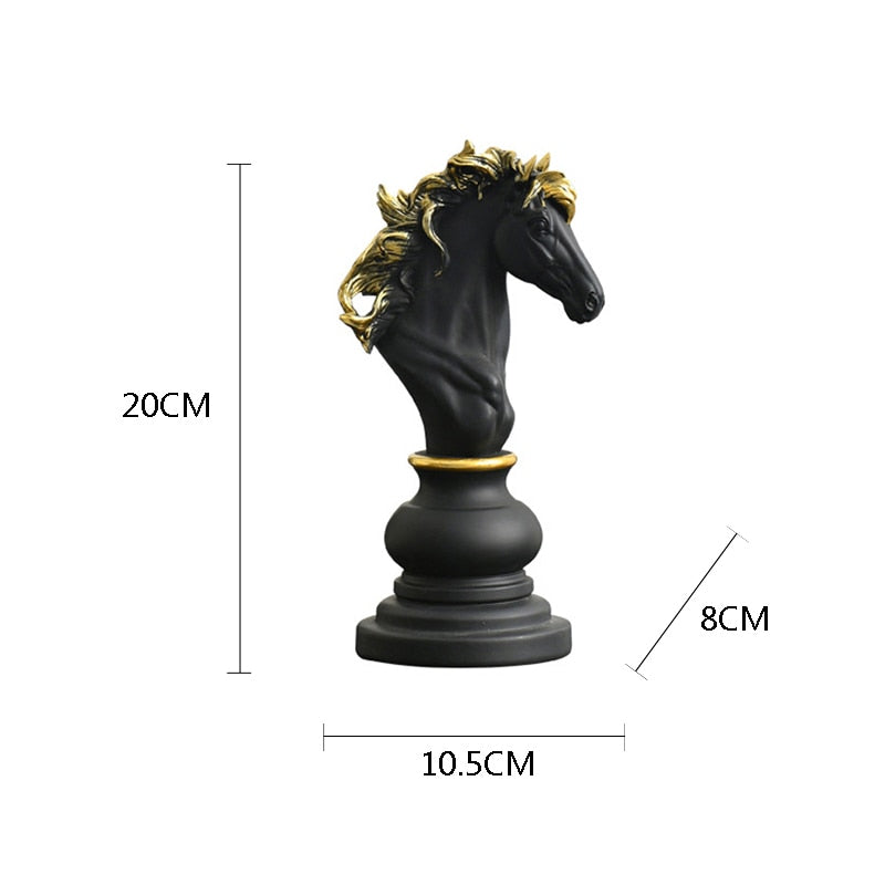 Resin Retro Chess Sculpture