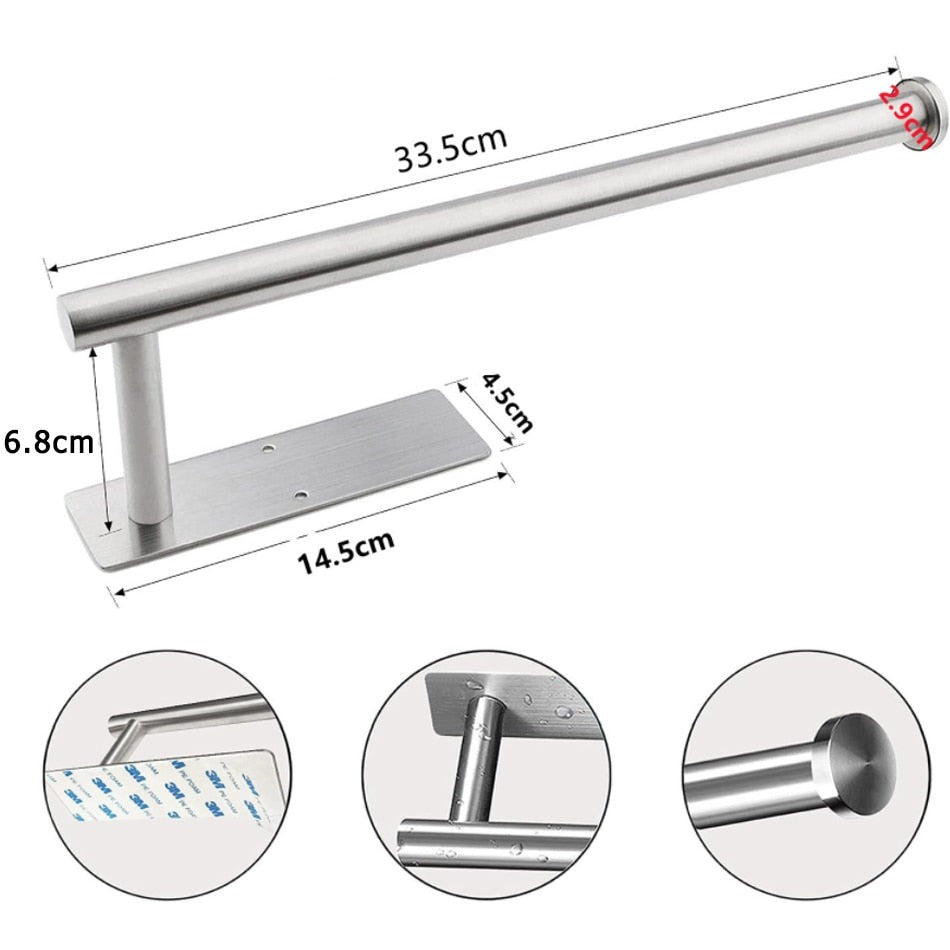 Mounted Stainless Steel Paper Towel Holder