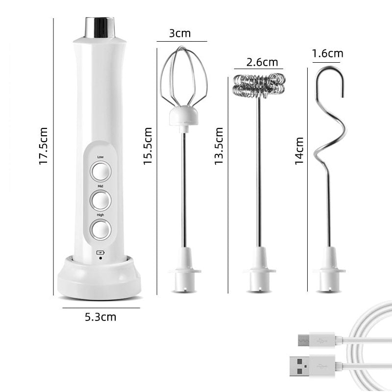 3 in 1 Portable Electric Milk Frother