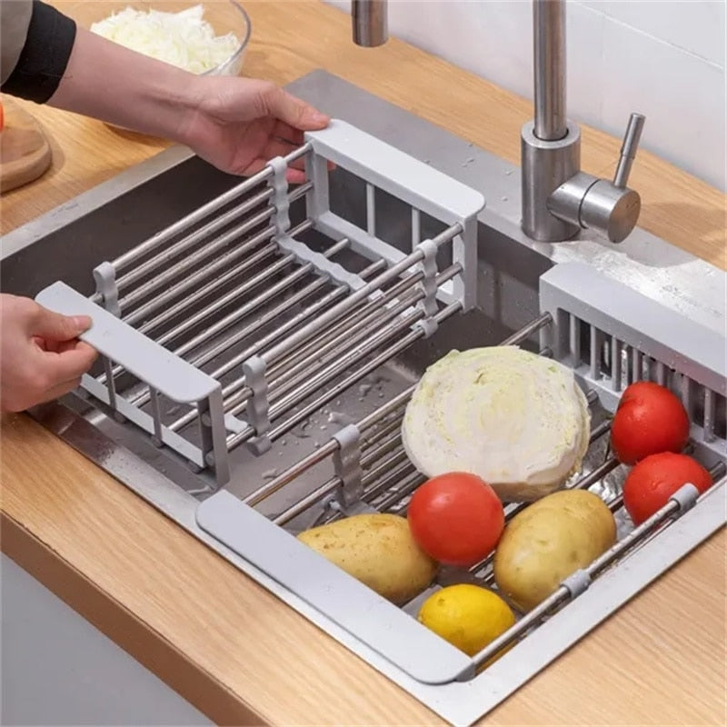 Adjustable Stainless Steel Sink Rack