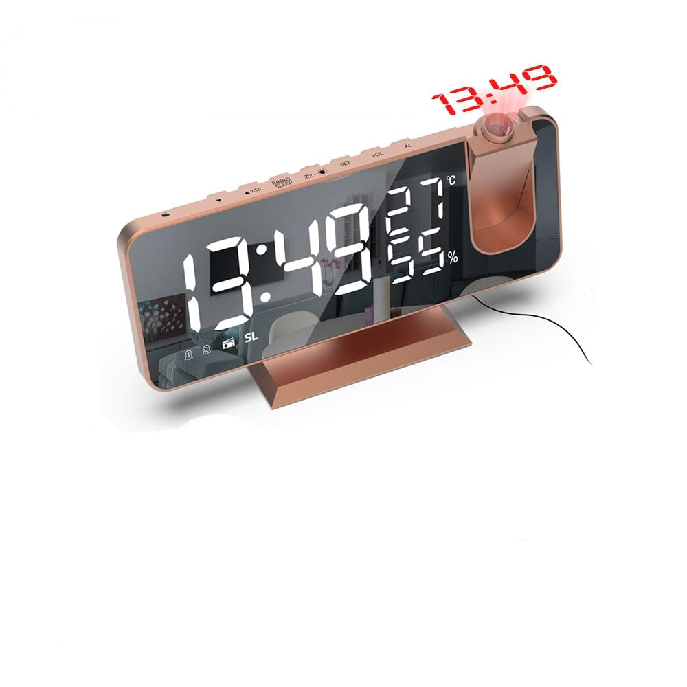 LED Projection Alarm Clock