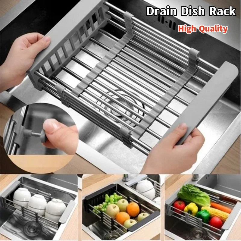 Adjustable Stainless Steel Sink Rack