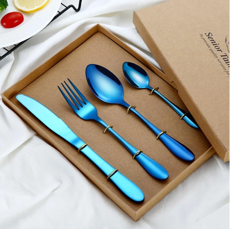 Blue Cutlery Set (4 Piece)