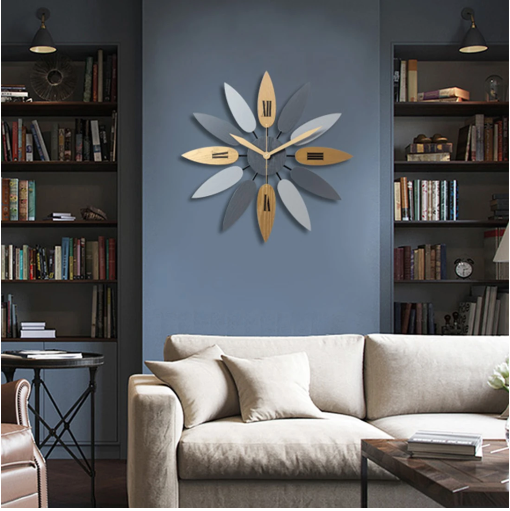 Leaf Style Modern Wall Clock