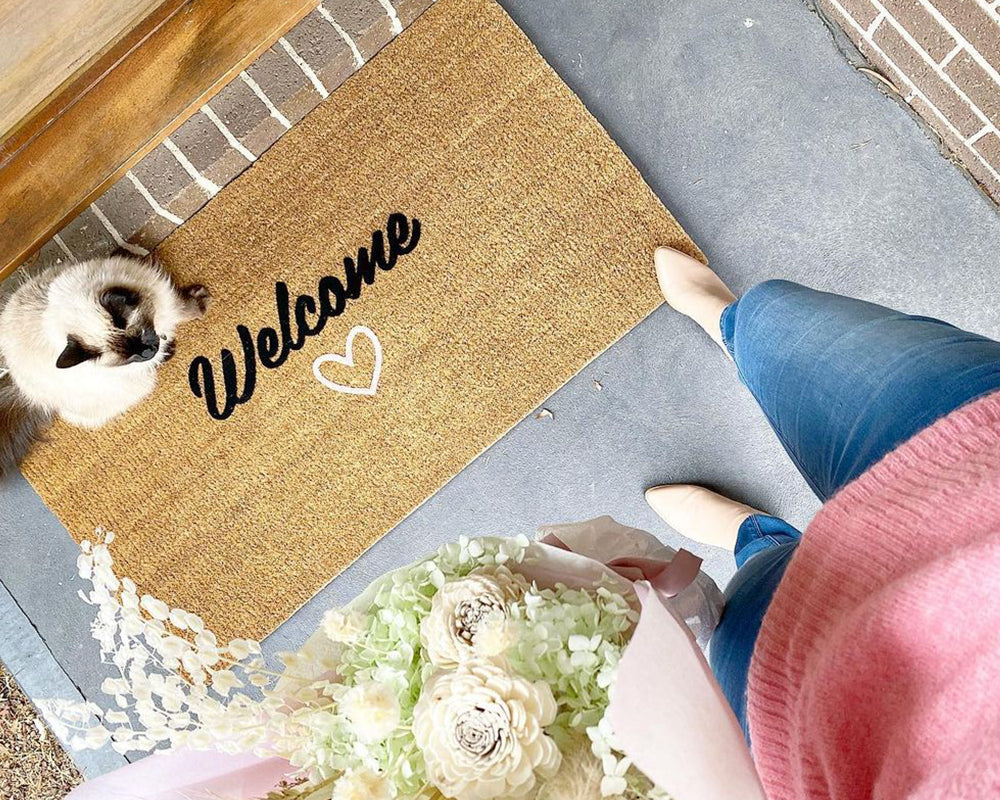 Welcome with Love Doormat Embossed