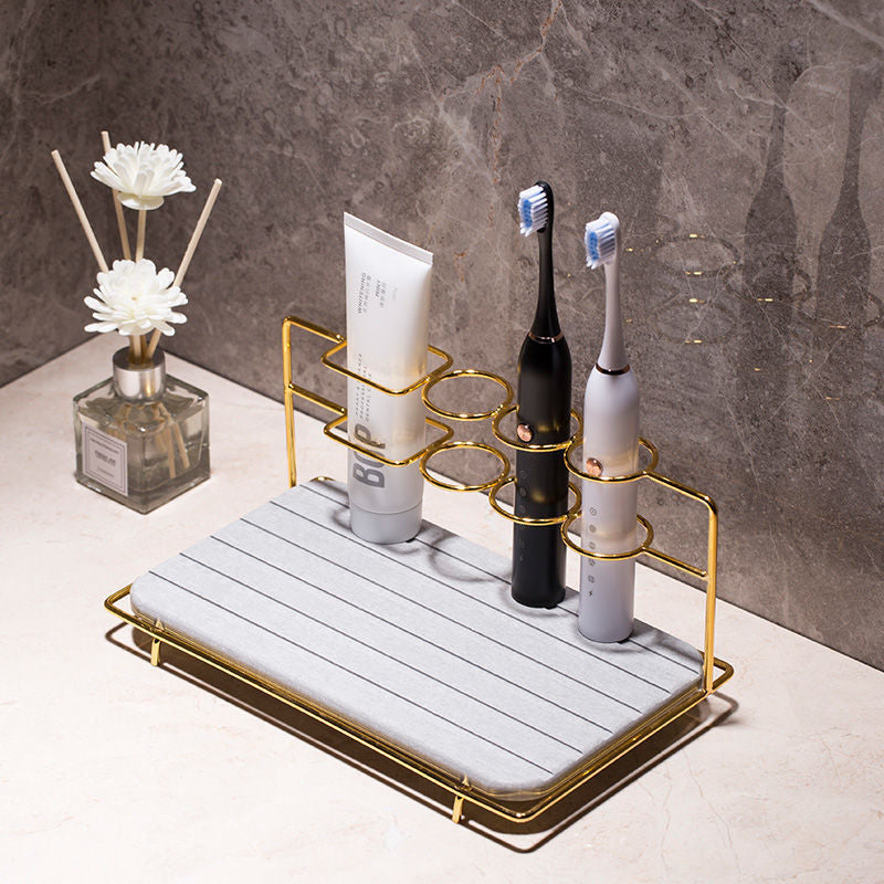 Golden Frame Bathroom Storage Rack