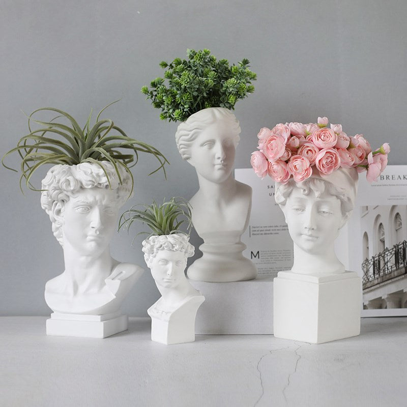 Roman Head Planters