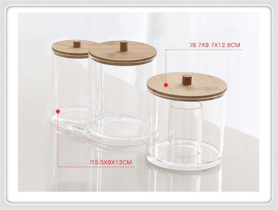 Wooden Lid Vanity Containers