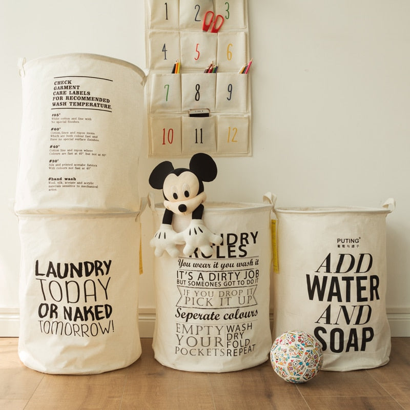 Foldable Laundry Bags with Slogans