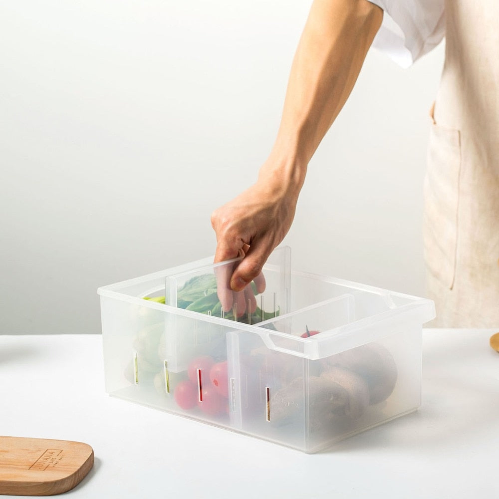 Storage Contained with Adjustable Dividers