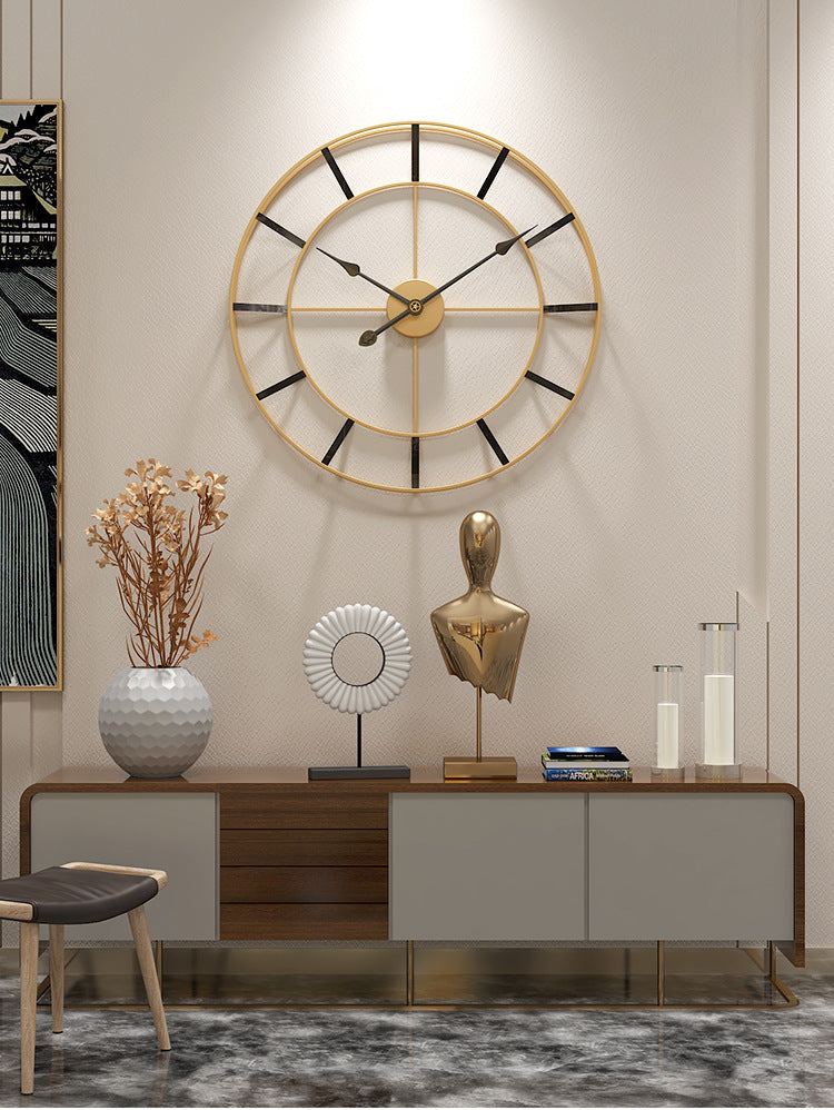 Golden European Wall Clock