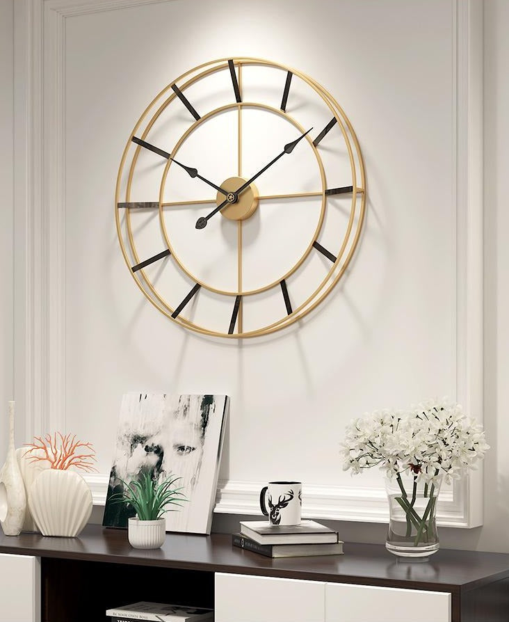 Golden European Wall Clock