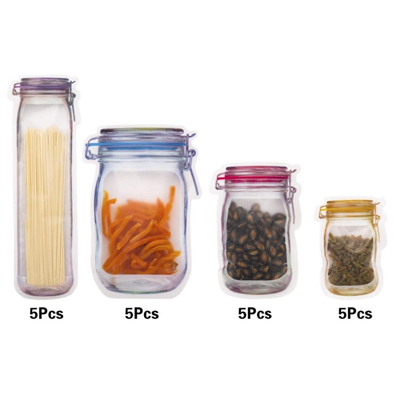 Mason Jar Zipper Bags