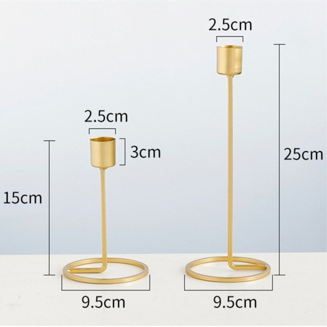 Golden Candle Holders