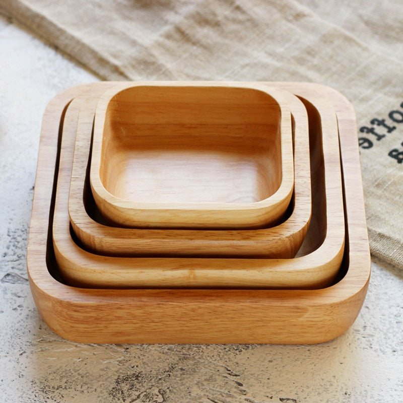 Wooden Square Bowls