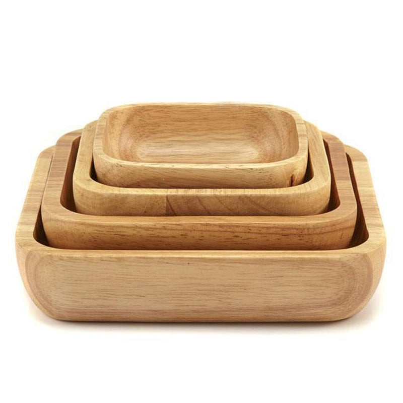 Wooden Square Bowls