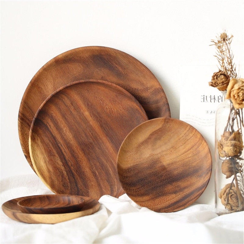 Round Wooden Serving Platters