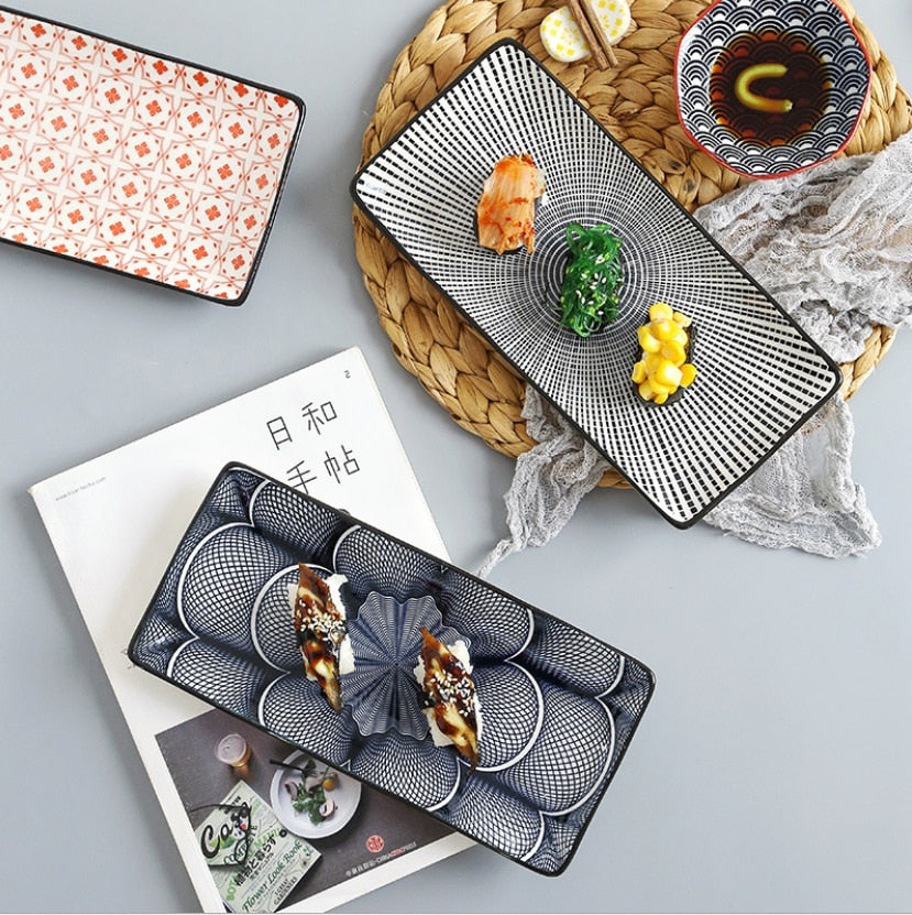 Itadakimasu Rectangle Serving Platters