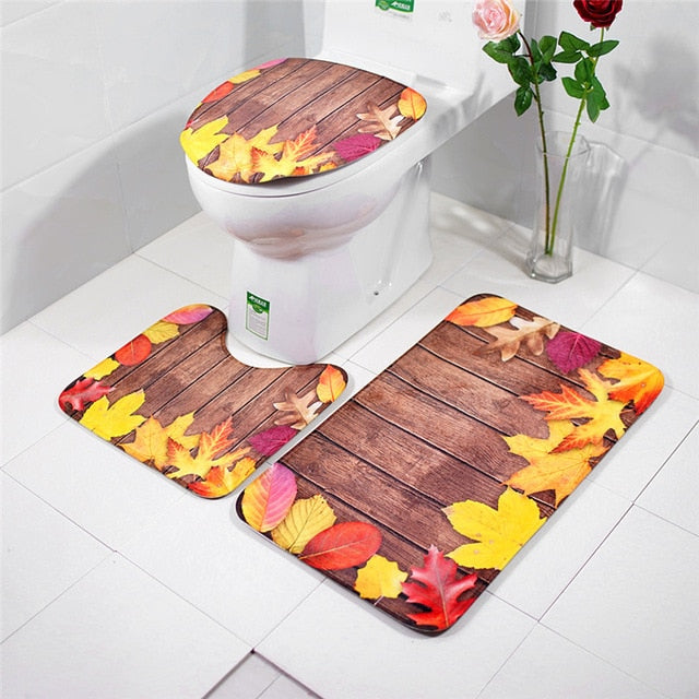 3 Piece Bathroom Mat Set