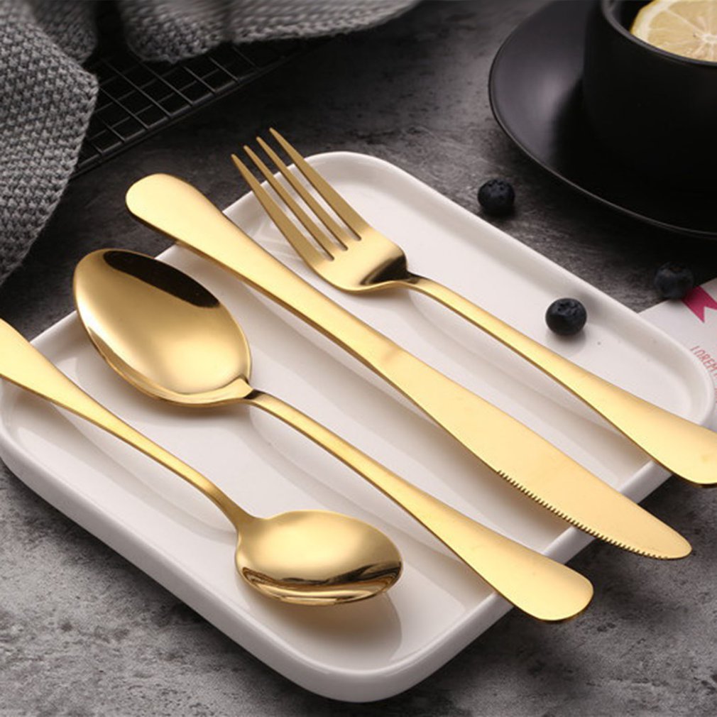 Gold Cutlery Set (4 Piece)