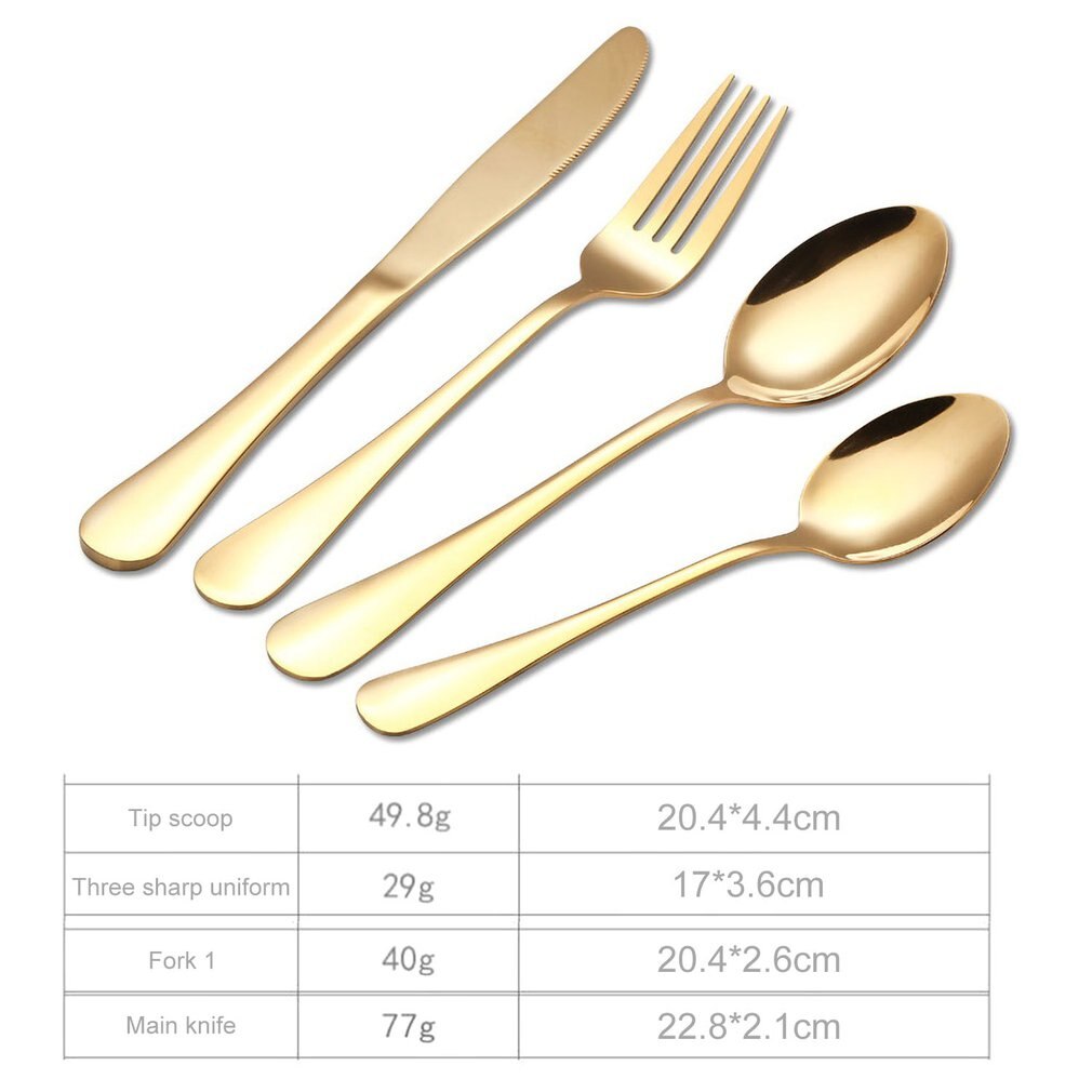 Gold Cutlery Set (4 Piece)