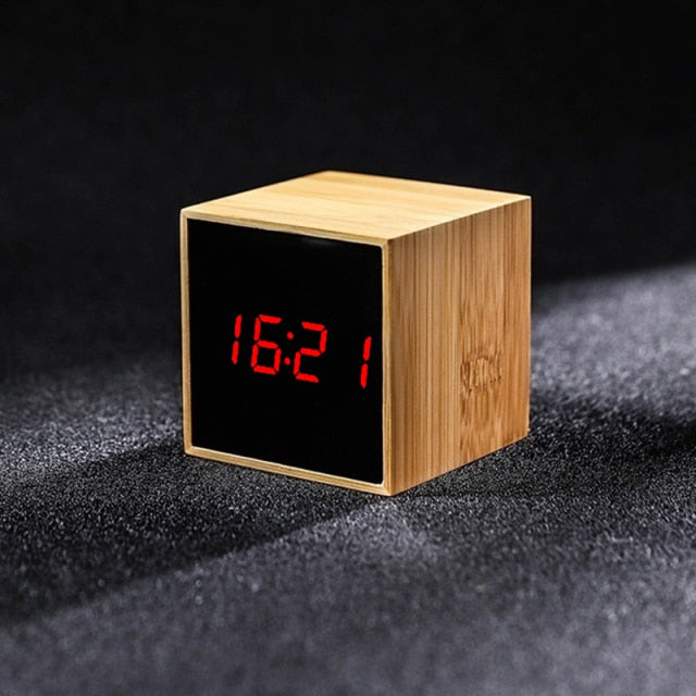 Wooden Digital Alarm Clock