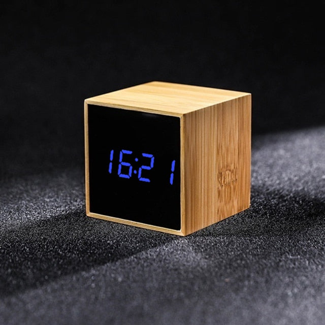 Wooden Digital Alarm Clock