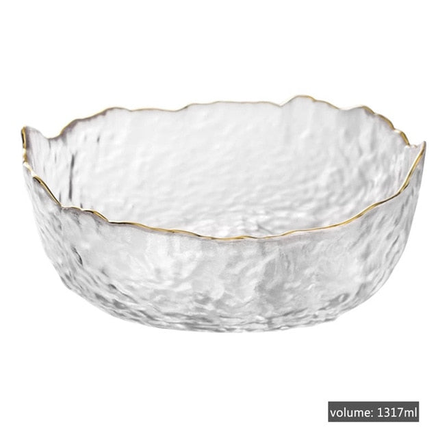 Golden Edge Serving Bowls