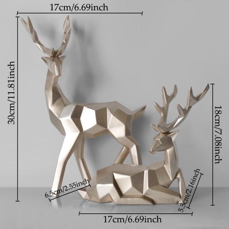 Geometric Deer Figurines