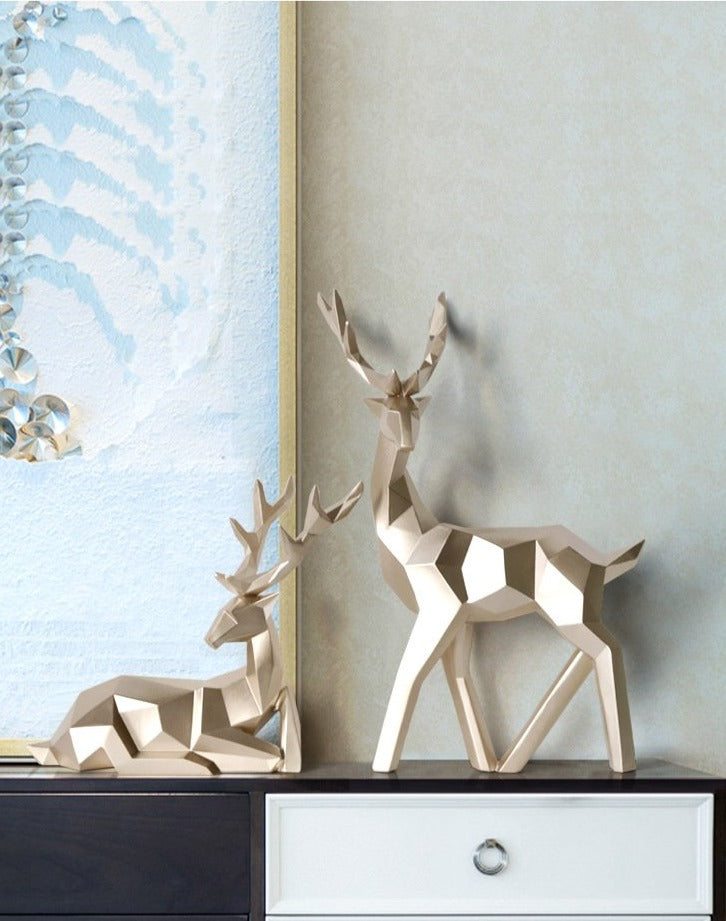 Geometric Deer Figurines