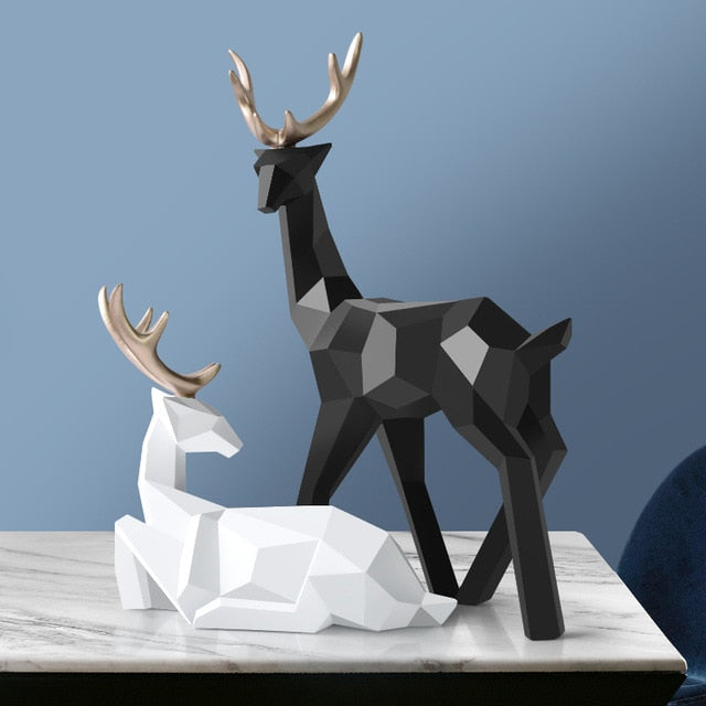 Geometric Deer Figurines