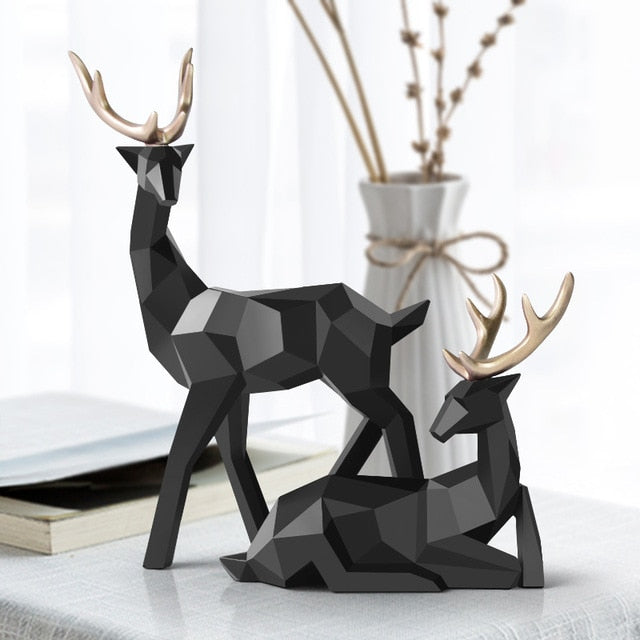 Geometric Deer Figurines