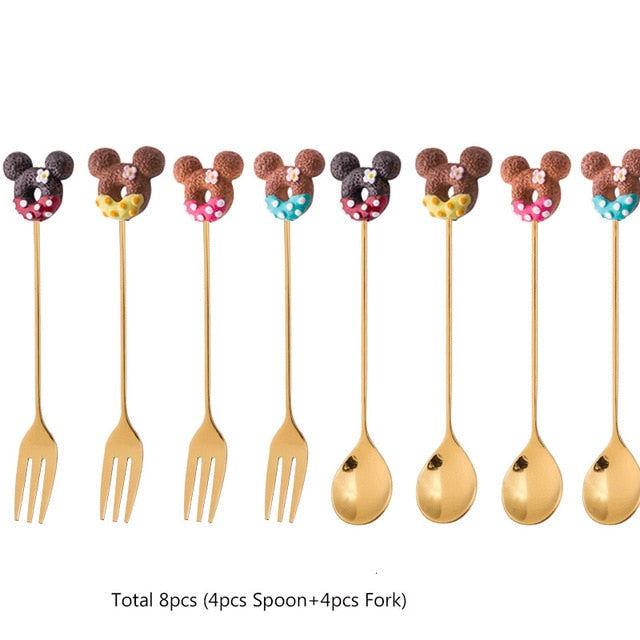 8 Piece Donut Dessert Cutlery