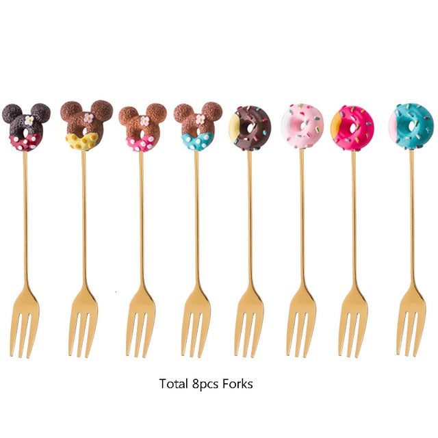 8 Piece Donut Dessert Cutlery