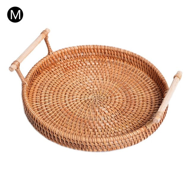 Woven Rattan Tray