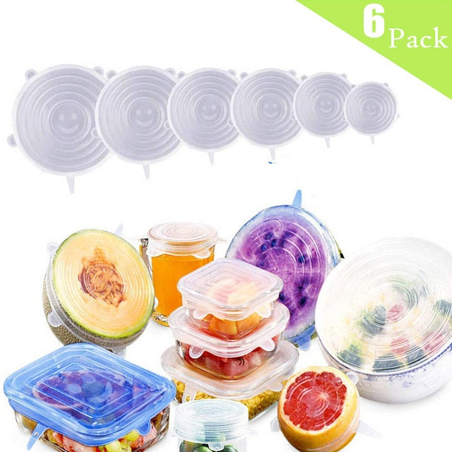 6 Piece Stretchy Food Lid Set