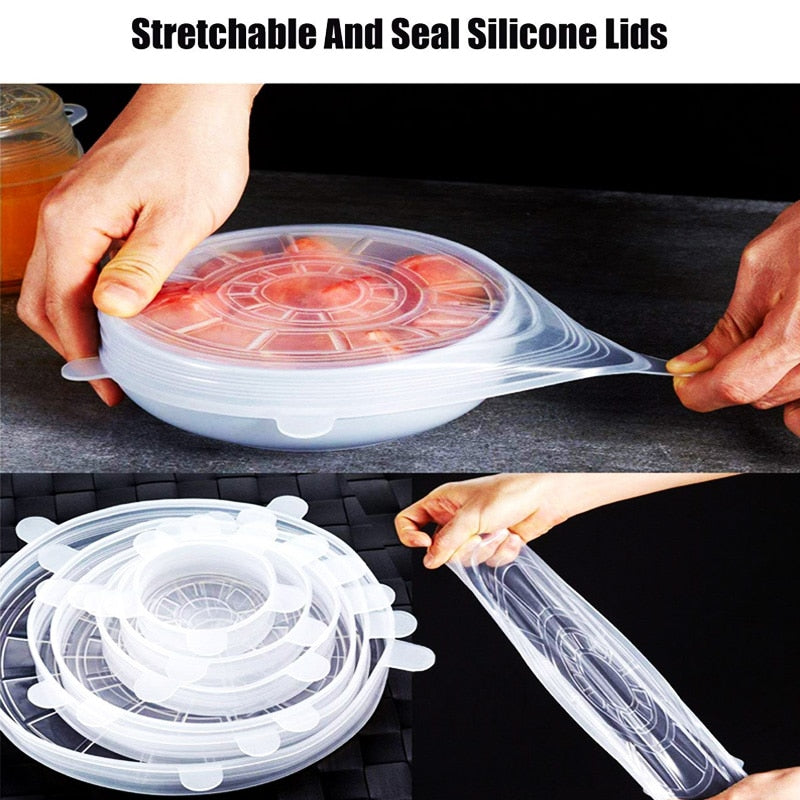 6 Piece Stretchy Food Lid Set