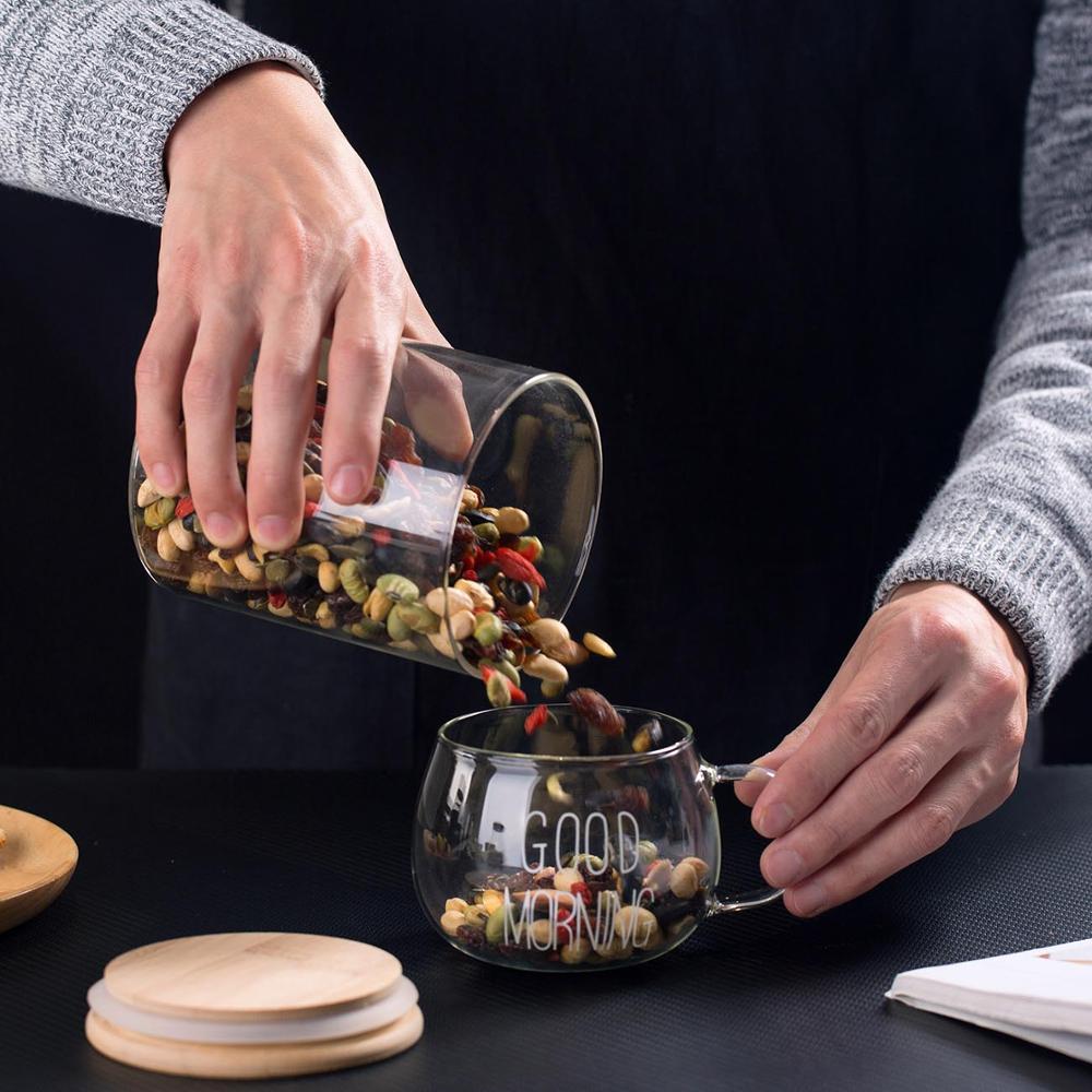 Sealed Glass Canisters with Bamboo Lid